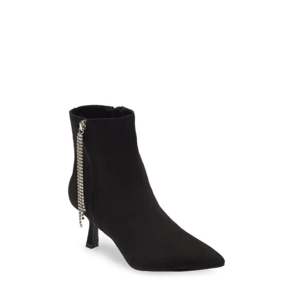 Open Edit Womens  TALULLA Black Pointed Toe  Heel Ankle Booties 5.5M‎